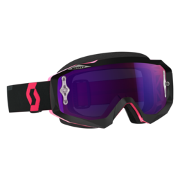 SCOTT HUSTLE MX GOGGLE -  black/fluo pink / purple chrome works