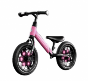 QPlay Spark Balance bike – Boys and Girls – 12 inch – Pink – With Led lights
