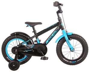 Volare Rocky Children's Bicycle - Boys - 14 inch - Black/Blue- 95% assembled - Prime Collection